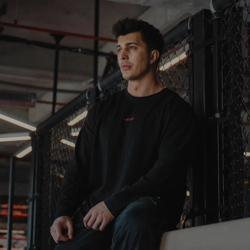 Proud Proud02 Uzun Kollu Nakışlı Oversize Tişört (Siyah)