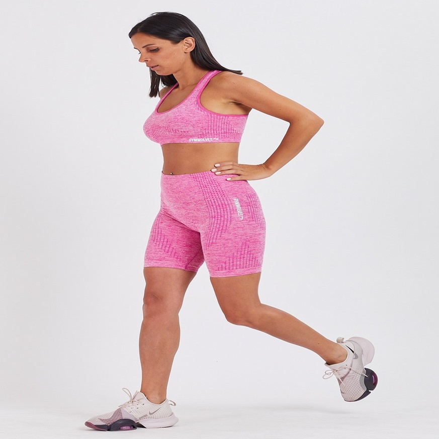 Gymwolves Kadın Sport Short Sweet Pink Seamless Activated Series Takım