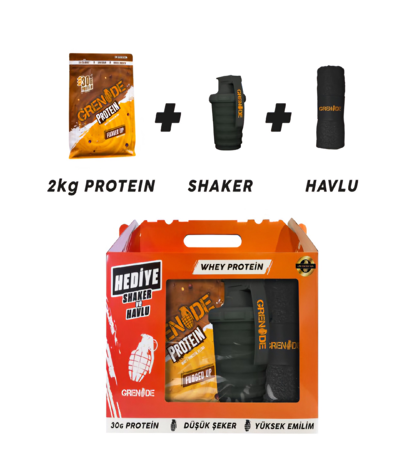 Grenade Whey Protein Powder 2kg [HEDİYELİ PAKET]