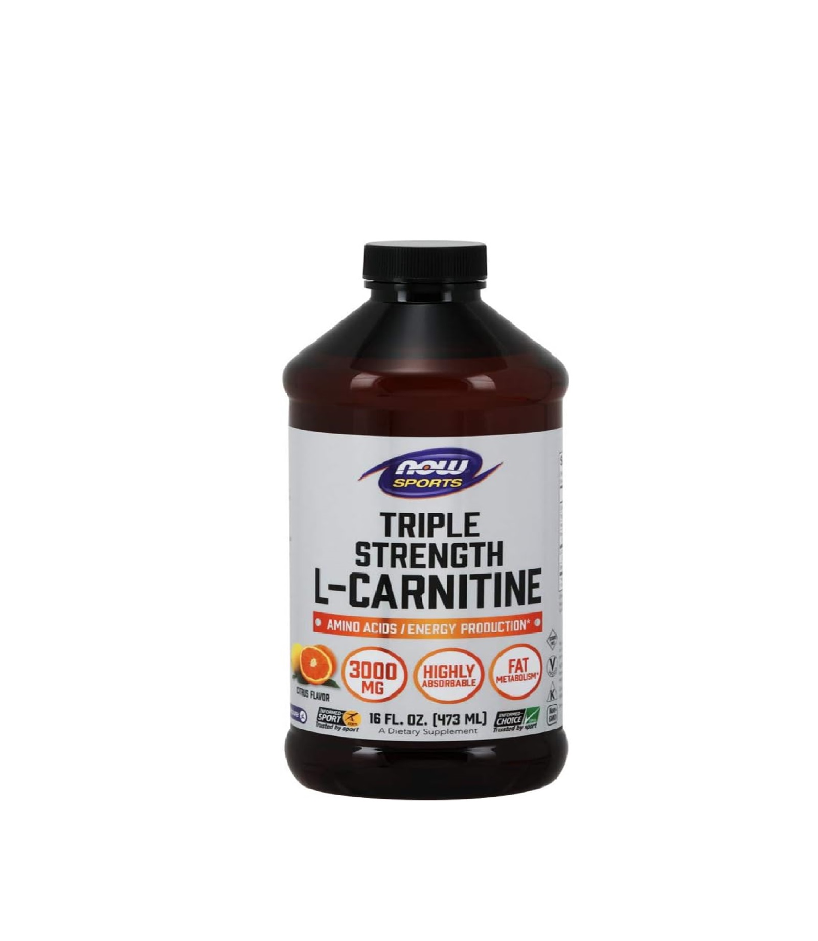 Now Sports Triple Strength L-Carnitine 3000mg 473ml